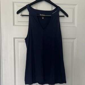 Lilly Pulitzer Navy Blue Sleeveless Tank Top